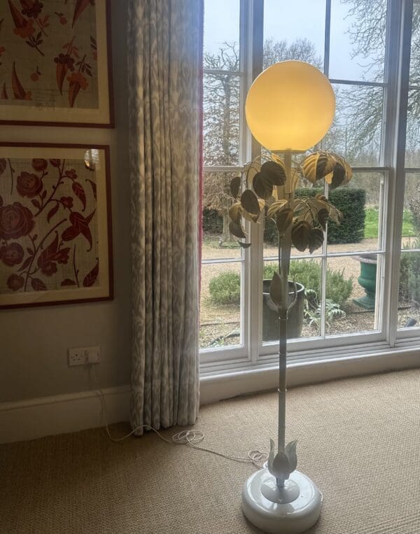 ITALIAN PAINTED TOLE LAMP BY SERGIO TERZANI, c.1970 - Image 2