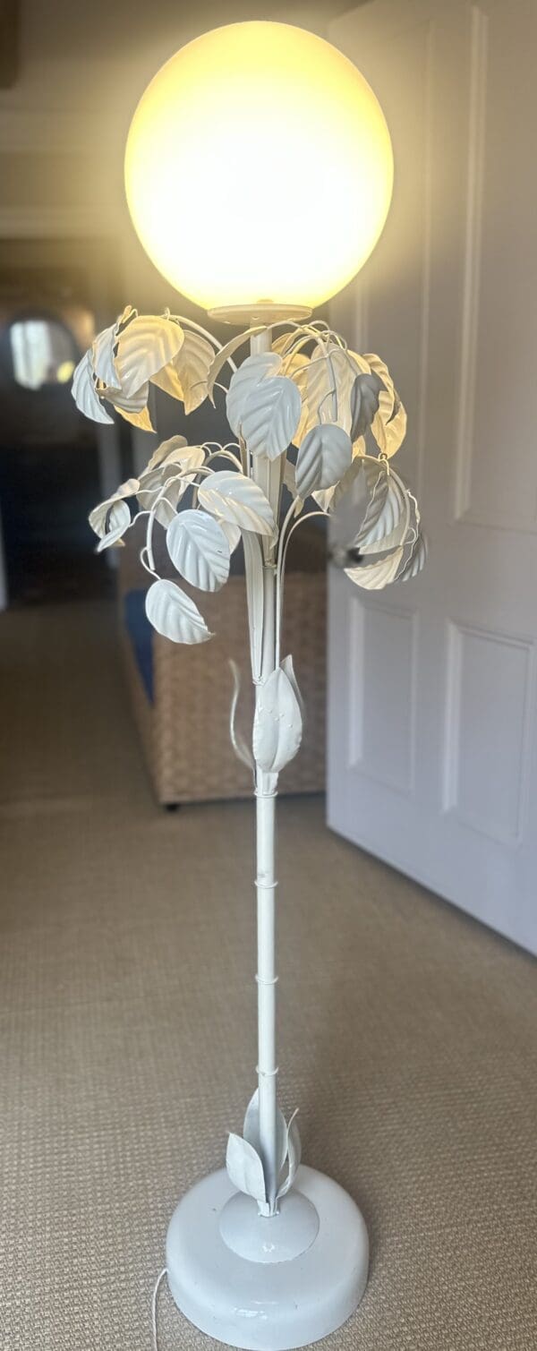 ITALIAN PAINTED TOLE LAMP BY SERGIO TERZANI, c.1970 - Image 5